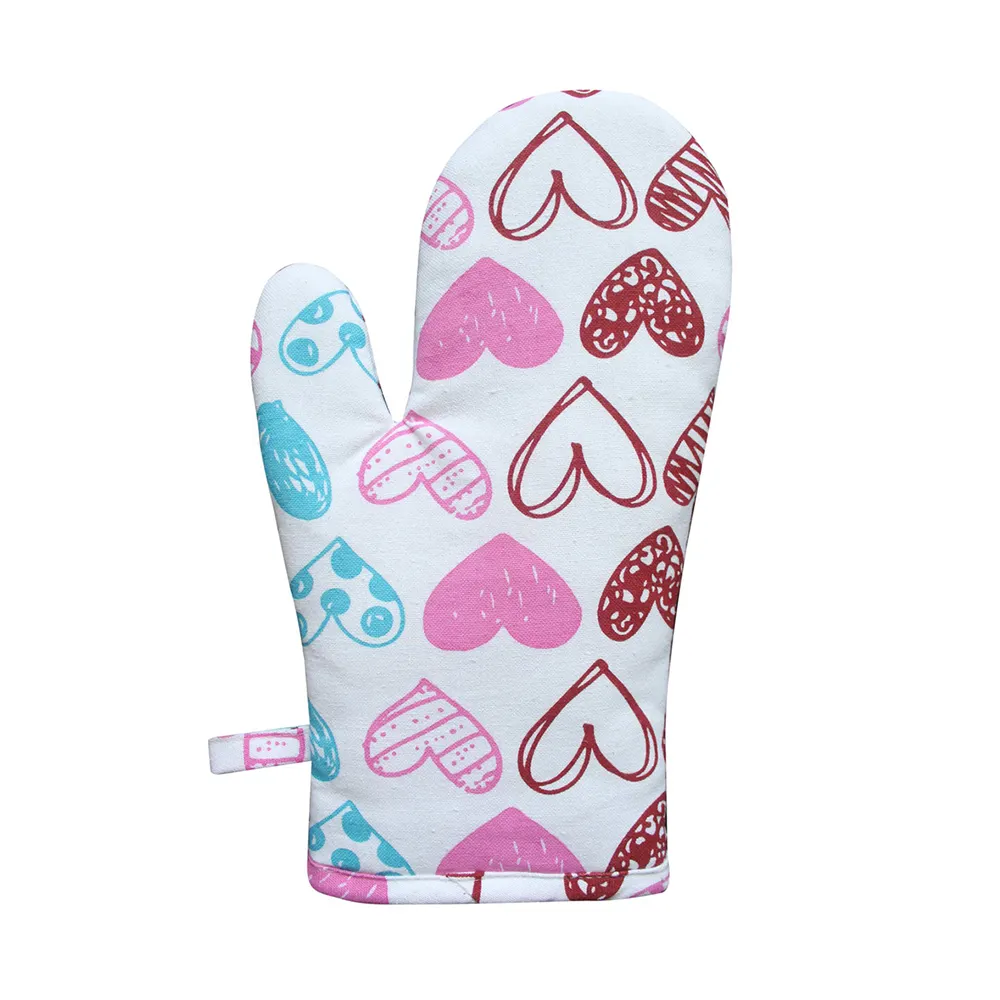 Online Best Selling Kitchen Glove Oven Mitt 100% cotton extra Thick Printed Gloves Wholesale Price from India