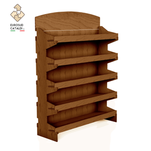 Miglior espositore in legno realizzato in italia in compensato di betulla per negozi e supermercati. Forme quadrate e stampe larghe - Product Image 4