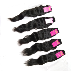 Cabello Humano Natural Sin Procesar, Cabello Humano Virgen de Templo Indio, Cabello Humano Ondulado Birmano Virgen, Extensiones Manejables, Proveedores - Product Image 2