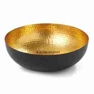 Cuenco de oro decorativo de lujo para servir, artículos de metal dorado para el hogar y el restaurante, cuencos de decoración de Bodas de lujo al por mayor - Product Image 2