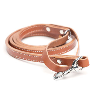 Laisse en cuir véritable avec logo personnalisé, plomb de chien gravé, vente en gros, - Product Image 6