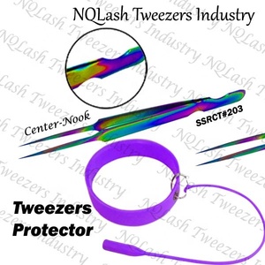 Best Style S Shape <b>Rainbow</b> Color Eyelash Extension Tweezers / Customer Brand Name - Product Image 3