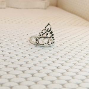 Bague de mariage et de fête créative en argent sterling 925, faite à la main, sertie clos, légère, de style unique et design - Product Image 2