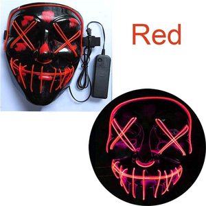 Máscara <span class=keywords><strong>de</strong></span> purga para fiesta <span class=keywords><strong>de</strong></span> DJ, disfraz <span class=keywords><strong>de</strong></span> elección, máscara iluminada que brilla en <span class=keywords><strong>la</strong></span> oscuridad, 20 colores a elegir, máscara personalizada para Halloween - Product Image 4