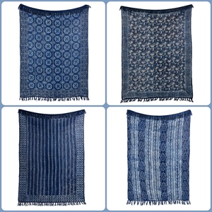 Manta de algodón con estampado de bloque de mano personalizado, manta decorativa para sofá con borlas, al mejor precio - Product Image 4