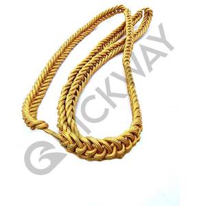 2024 cordones de hombro dorados ceremoniales cómodos personalizados para uso en exteriores precio bajo venta Aiguillette equipo de defensa Personal - Product Image 4