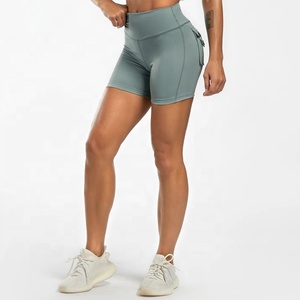 Shorts de yoga pour femme, design été 2022, écologiques, respirants, pour l'entraînement, la course, taille mi-haute, effet ventre plat, style cycliste, sport et gym - Product Image 5