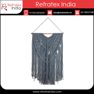 Suspension murale en macramé, nouveau modèle à la mode, prix de gros, fournisseur indien - Product Image 3