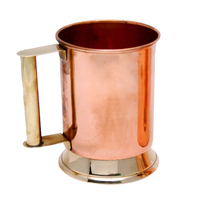 Tasse à eau en cuivre/laiton, pour l'eau, avec Base en laiton et poignée en cuivre, Mug pour la bière, ml, nouveau Design Vintage