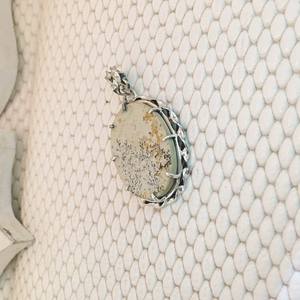 925 Sterling Silver Handmade Fine Pendants <b>Charms</b> Unisex Elegant Yellow 8.3GM Trendy Natural <b>Picture</b> Jasper Oval Gemstones Bezel - Product Image 2