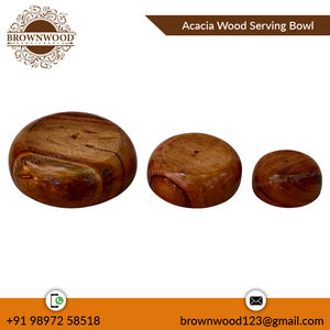 Leading Exporter of <b>Best</b> Quality Handmade Acacia Wooden Serving Bowl Set of 3 Handmade Bowls Manufacture in India - Product Image 4