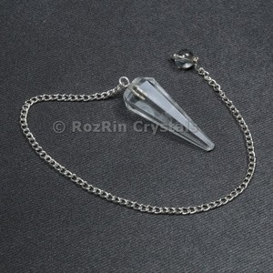 2019 new design Clear Quartz 12 Faceted Pendulums - Product Image 1