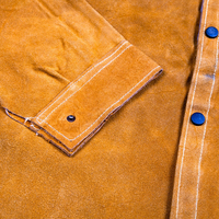 Veste de soudeur pour homme à manches longues en cuir de vachette, imperméable, ignifuge, résistante à la chaleur, respirante, séchage rapide, protection de niveau A