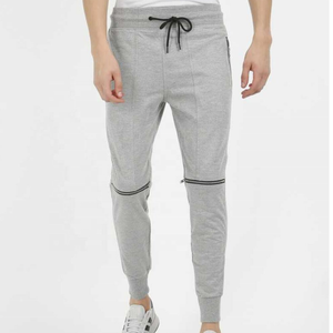Pantalon de jogging anti-rides de haute qualité avec fermeture éclair au genou hiver grande taille bas de survêtement pour hommes - Product Image 1