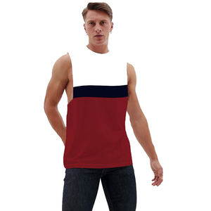 Cómodo Chaleco de gimnasio de secado rápido Extra elástico para hombres transpirable algodón poliéster Casual estampado bordado decoración de talla grande - Product Image 1