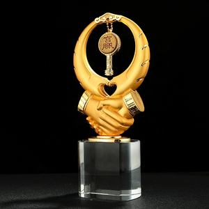 Trofeo de Metal, premios de colaboración, chapado en oro, cristal, artesanía, deporte, premios de empresa - Product Image 3