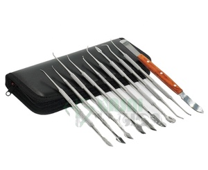 Kit d'outils dentaires de sculpture à la cire, ensemble de 10 pièces de haute qualité, en acier inoxydable, H/S, nouveau, 9 pièces - Product Image 1
