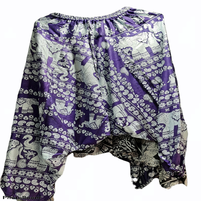 Unisex Men Women Bohemian Boho Ethnic Aladdin Alibaba Cotton Solid Color Hippie Yoga Harem Trouser Pants with Pockets main image 1