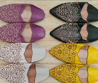 Babouches Marocaines en Cuir Véritable Faites Main, Traditionnelles et Essentielles, Pantoufles Artisanales, Production OEM Disponible