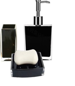 Classy look Bathroom Accessory <b>Set</b> Liquid <b>Soap</b> Dispenser, Toothbrush Holder, Tumbler & <b>Soap</b> Dish Holder - Product Image 1