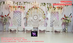 Modernos Marcos Decorativos Estilo C para Bodas, Marcos Estilo C para Bodas Indias, Decoración de Marcos de Fibra Plateada para Bodas, Decoración para Eventos en EE. UU. - Product Image 6