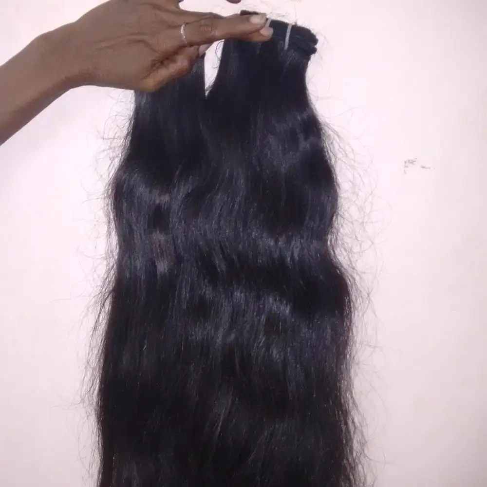 Natural body wave factory made unprocessed virgin hair weaving from India. Quality remy human hair weaving