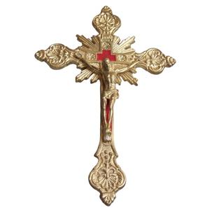 Croix religieuse en aluminium blanc, décoration murale pour la maison, croix en métal à suspendre au mur, décorations murales, type vaisselle - Product Image 3