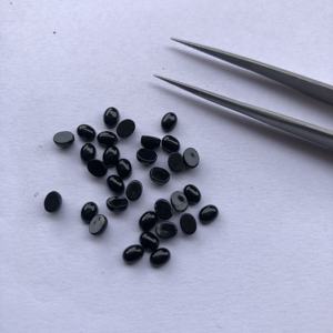 4mm 6mm naturel noir Onyx ovale Flatback lâche calibré Cabochons au meilleur prix d'usine grossistes en vrac tendance qualité AAA - Product Image 1