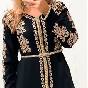 Caftán para fiesta y boda, vestido impresionante con adornos elegantes, cuentas de cristal, trabajo de piedra, último y impresionante, 2021 - Product Image 1