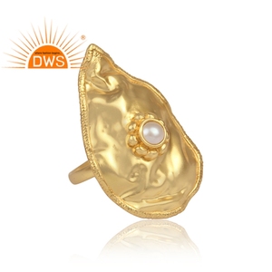 Anneaux en feuille de pierre précieuse blanche naturelle, fabrication de bijoux en argent sterling 925, fait à la main, abstrait, livraison gratuite - Product Image 3