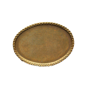 Bandeja para servir comida de latón de diseño clásico, forma ovalada, tamaño personalizado, bandeja para servir chocolates a un precio asequible - Product Image 1