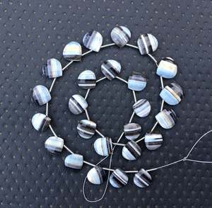 Pierres précieuses naturelles opale plus audacieuse 25 pièces en forme de cœur à facettes belles perles de Briolette pour la fabrication de bijoux - Product Image 5