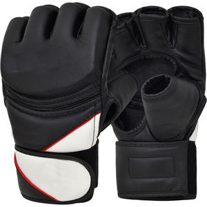 Gants de boxe unisexes, en cuir synthétique, pour adultes, gantelets MMA Pro - Product Image 4