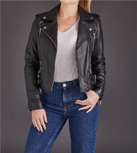 Veste à fermeture avec fermeture éclair et ceinture, nouveau blouson décontracté unisexe à la mode, couleur noir véritable d'agneau, disponible en toutes les couleurs - Product Image 3