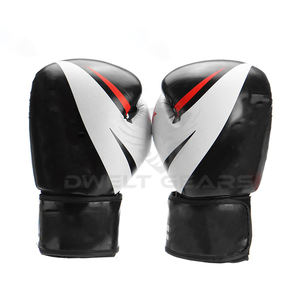Guantes de Boxeo Profesionales de Cuero PU, Transpirables, Ecológicos, Dedos Completos, Antideslizantes, Correa de Muñeca Ajustable, Guantes Personalizables - Product Image 1