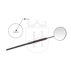 <b>Black</b> Eyelash Extension <b>Round</b> Shape <b>Mirror</b> Dia.25mm Private Label, Stainless Steel Handy Eyelash Extension <b>Round</b> Shape <b>Mirror</b> - Product Image 1
