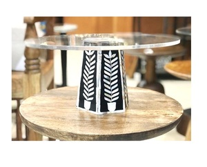 Venta al por mayor de lujo con Incrustaciones de nácar soporte de pastel de madera artesanías de calidad para bodas cumpleaños y diseño de la India - Product Image 1