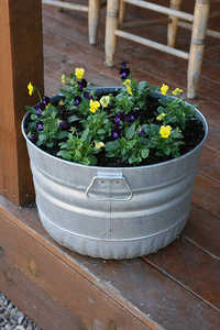 Vintage Galvanized Iron Metal Planter for Home Garden Decoration Elegant Metal Design for Outdoor Living Space - Product Image 2