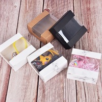 Boîte à savon en papier Kraft imprimé écologique, boîte à fleurs pour savon de Rose, emballage de luxe pour barre de savon, boîtes d'emballage cadeau pour fabrication à la main avec fenêtre en PVC
