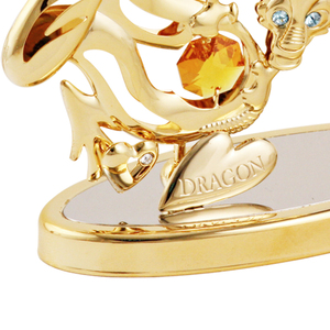 Crystocraft - Portalápices de Metal Chapado en Oro Personalizado con Figura de Dragón, Cristales de Corte Brillante, 0.24 kg, Idea de Regalo Corporativo - Product Image 5