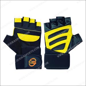 Gants d'exercice de musculation pour hommes Respirant Gym Training Poignet Wrap Cuir Néoprène pour Haltérophilie Fitness - Product Image 4