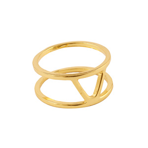 Creative Design Plain Polished Designer <b>Ring</b> <b>Brass</b> Gold Plated <b>Ring</b> Women Jewelry Band <b>Ring</b> Wholesale Supplier - Product Image 1
