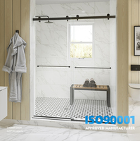 Porte de douche en verre trempé sans cadre Seawin, style attrayant