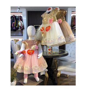 Vestido de Encaje con Bordado y Diadema, el Mejor Diseño, Vestido Elegante para Niña con la Mejor Calidad - Product Image 1