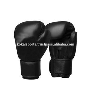 Genuine Leather Punching Gloves with Adjustable Velcro <b>Strap</b> - Product Image 4
