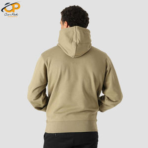 Sudadera con capucha de algodón orgánico de alta calidad para hombre, logotipo personalizado impreso de peso pesado de gran tamaño, Material 3D de rizo de tela, forro polar de invierno - Product Image 3