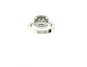 14K oro blanco 1.00TCW real redondo diamante Boda nupcial anillo elegante anillos de diamantes para novias - Product Image 2