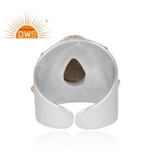 Bague de déclaration audacieuse en argent sterling avec pierres précieuses Labradorite de feu bleu pour femme cadeau pour sa collection classique - Product Image 4