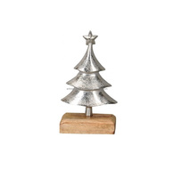 Articles de noël en aluminium, nouveaux modèles, ange de noël en métal avec Base en bois, Articles pour décoration de Festival, nouvelle collection