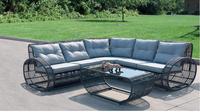 Europäisches Modernes Design Wohnzimmer-Ecksofa-Set - Konvertierbares Polyrattan-Massagesofa-Bett für Villa, Lager, Badezimmer, Esszimmer